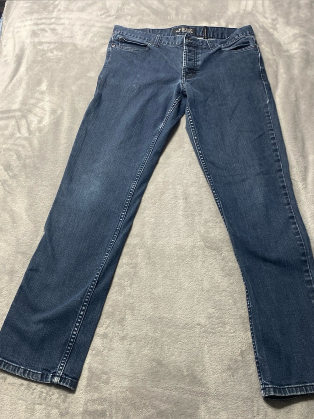 RUDE Indigo Blue Slim Straight Jeans